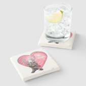 Dessous-de-verre En Pierre Saint Valentin (Côté)