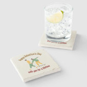 Dessous-de-verre En Pierre Saint Valentin Couple (Côté)