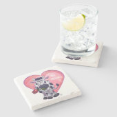 Dessous-de-verre En Pierre Saint Valentin de la vache (Côté)