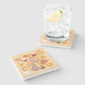 Dessous-de-verre En Pierre Saison Citrouille épicée (Côté)