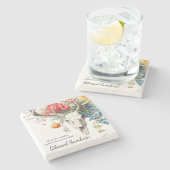 Dessous-de-verre En Pierre Saisons mystiques | Samhain Witchy Design (Côté)