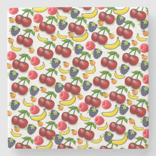Dessous-de-verre En Pierre Salade de fruits Dessous de verre en pierre de mar