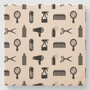 Dessous-de-verre En Pierre Salon et coiffeur Motif COULEUR PERSONNALISÉE