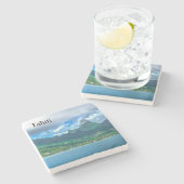 Dessous-de-verre En Pierre Salutation de Tahiti (Côté)