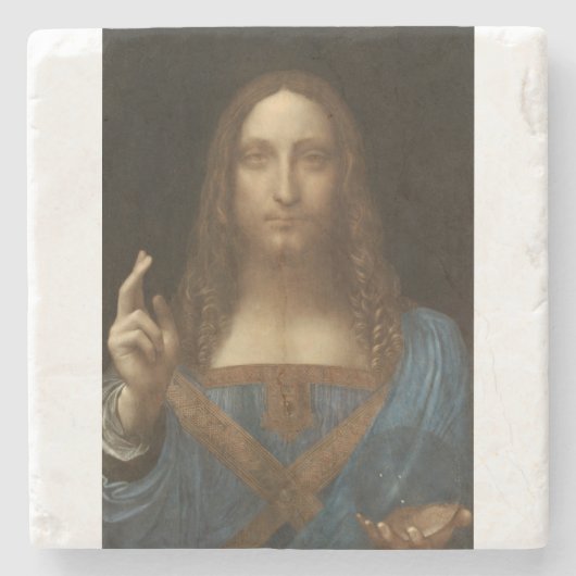 Dessous-de-verre En Pierre Salvator Mundi by Leonardo da Vinci (Devant)