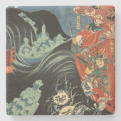 Dessous-de-verre En Pierre Samouraï contre les crabes fantômes (Devant)