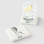 Dessous-de-verre En Pierre Sandhill Crane Photo Stone Coaster (Côté)