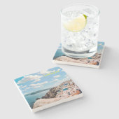Dessous-de-verre En Pierre Santorin, Grèce Beach House (Côté)