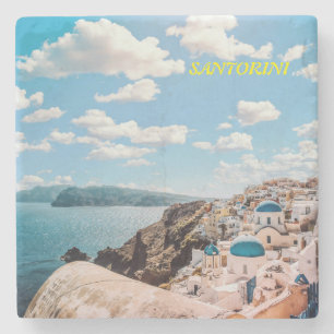 Dessous-de-verre En Pierre Santorin, Grèce Beach House