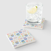 Dessous-de-verre En Pierre Sardines et citrons (Côté)