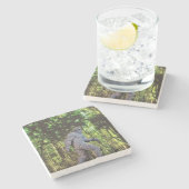 Dessous-de-verre En Pierre Sasquatch (Bigfoot) dans la nature (Côté)