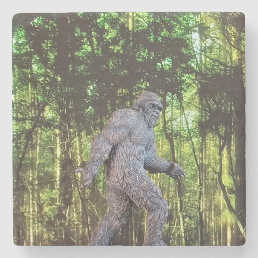 Dessous-de-verre En Pierre Sasquatch (Bigfoot) dans la nature (Devant)