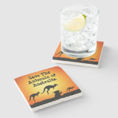 Dessous-de-verre En Pierre Sauvez les animaux d'Australie (Côté)