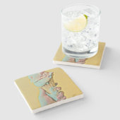 Dessous-de-verre En Pierre Saveur de crème glacée (Côté)