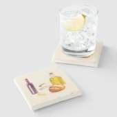 Dessous-de-verre En Pierre Saveurs méditerranéennes (Côté)