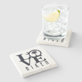 Dessous-de-verre En Pierre Sc d'Aiken d'AMOUR (Côté)