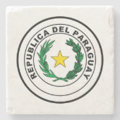 Dessous-de-verre En Pierre Sceau du Paraguay (Devant)