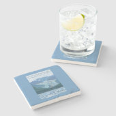 Dessous-de-verre En Pierre Scène de glacier - Cordova, Alaska (Côté)