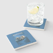 Dessous-de-verre En Pierre Scène de loutre de MaineSea (Côté)