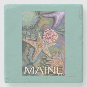 Dessous-de-verre En Pierre Scène de MaineTidepool