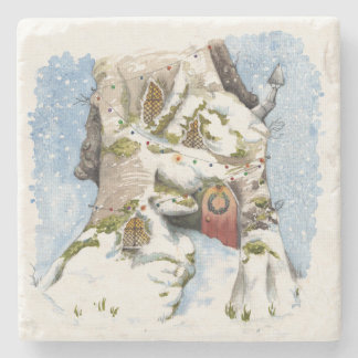 Dessous-de-verre En Pierre Scène de Noël