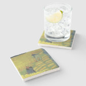 Dessous-de-verre En Pierre Scène de récolte (Côté)