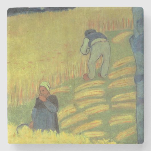 Dessous-de-verre En Pierre Scène de récolte (Devant)