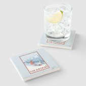 Dessous-de-verre En Pierre Scène de surfeur - les Rocheuses (Côté)