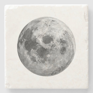 Dessous-de-verre En Pierre Science de l'astronomie spatiale de la Pleine lune