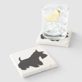 Dessous-de-verre En Pierre Scottish Terrier cadeaux, Scottie Dog, (Côté)