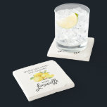 Dessous-de-verre En Pierre Script de brosse moderne Aquarelle Lemons Limoncel<br><div class="desc">Script De Brosse Moderne Aquarelle Citrons Quand La Vie Vous Donne Citrons Faire Limoncello Pierre Dessous de verre</div>