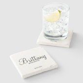 Dessous-de-verre En Pierre Script moderne, Bridesmaitres personnalisées (Côté)