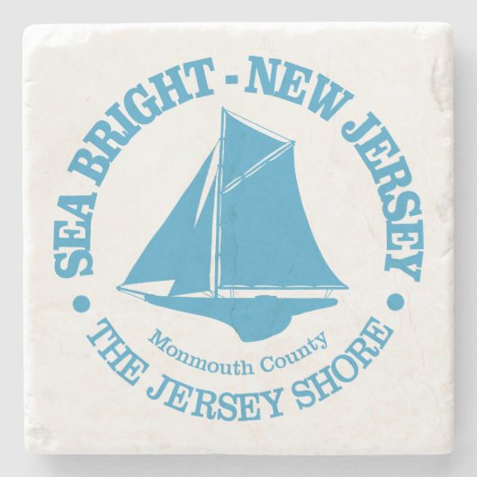 Dessous-de-verre En Pierre Sea Bright (sloop) (Devant)