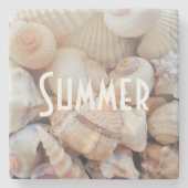 Dessous-de-verre En Pierre Sea Shells, Summer Beach Exotic Troptic Romantic (Devant)