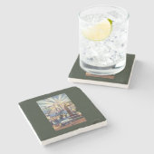 Dessous-de-verre En Pierre Seattle, Washington - vue du centre ville (Côté)