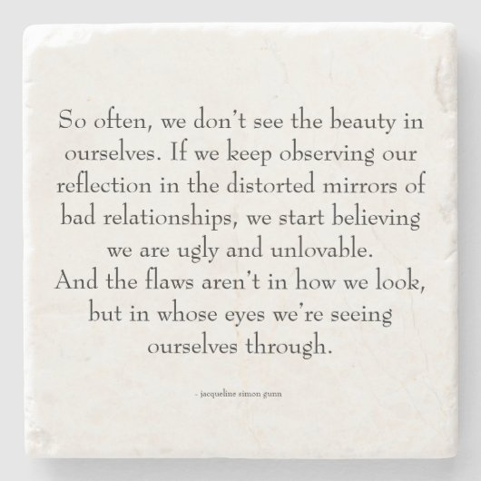 Dessous-de-verre En Pierre self-love quote (Devant)