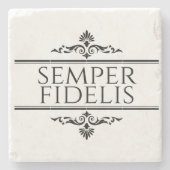Dessous-de-verre En Pierre Semper Fidelis (Devant)