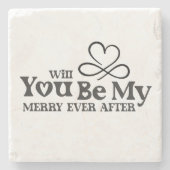 Dessous-de-verre En Pierre Serez-Vous Joyeux Après, Noël Propose (Devant)