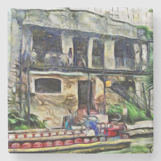 Dessous-de-verre En Pierre Série Riverwalk de San Antonio (Devant)