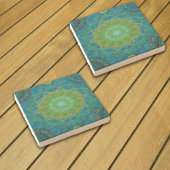 Dessous-de-verre En Pierre Shambala Tantric Nymphaea mandala art