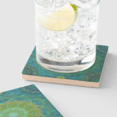 Dessous-de-verre En Pierre Shambala Tantric Nymphaea mandala art