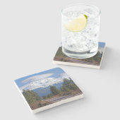 DESSOUS-DE-VERRE EN PIERRE SHASTA DE BÂTI AVEC LE NUAGE LENTICULAIRE (Côté)