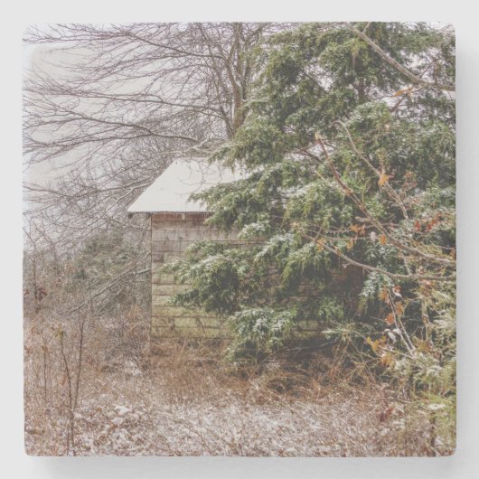 Dessous-de-verre En Pierre Shed abandonné (Devant)