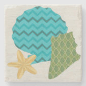 Dessous-de-verre En Pierre Shell Motifs II (Devant)