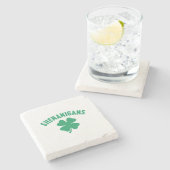 Dessous-de-verre En Pierre Shenanigans Shamrock Saint-Patrick Rétro (Côté)