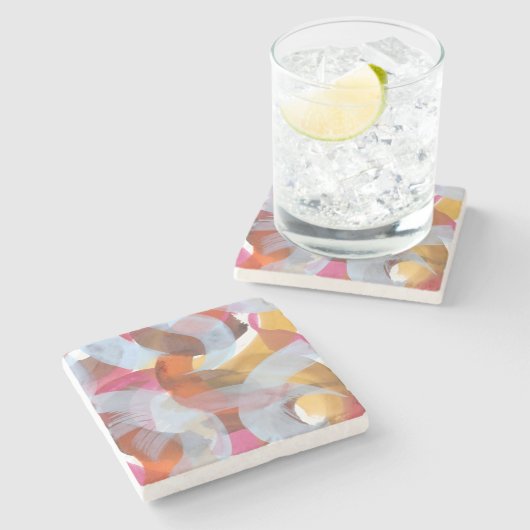 Dessous-de-verre En Pierre Sherbert I (Côté)