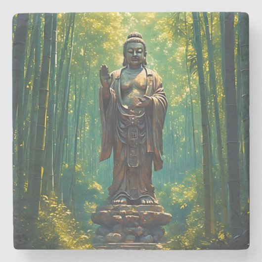 Dessous-de-verre En Pierre Shinrin no Hotoke (Bouddha de la forêt) (Devant)