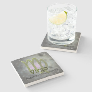 Dessous-de-verre En Pierre Signe astrologique Virgo Zodiac couleur Pick