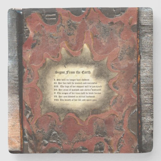 Dessous-de-verre En Pierre Signes De La Terre (Devant)