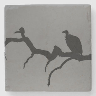 Dessous-de-verre En Pierre Silhouette des vautours